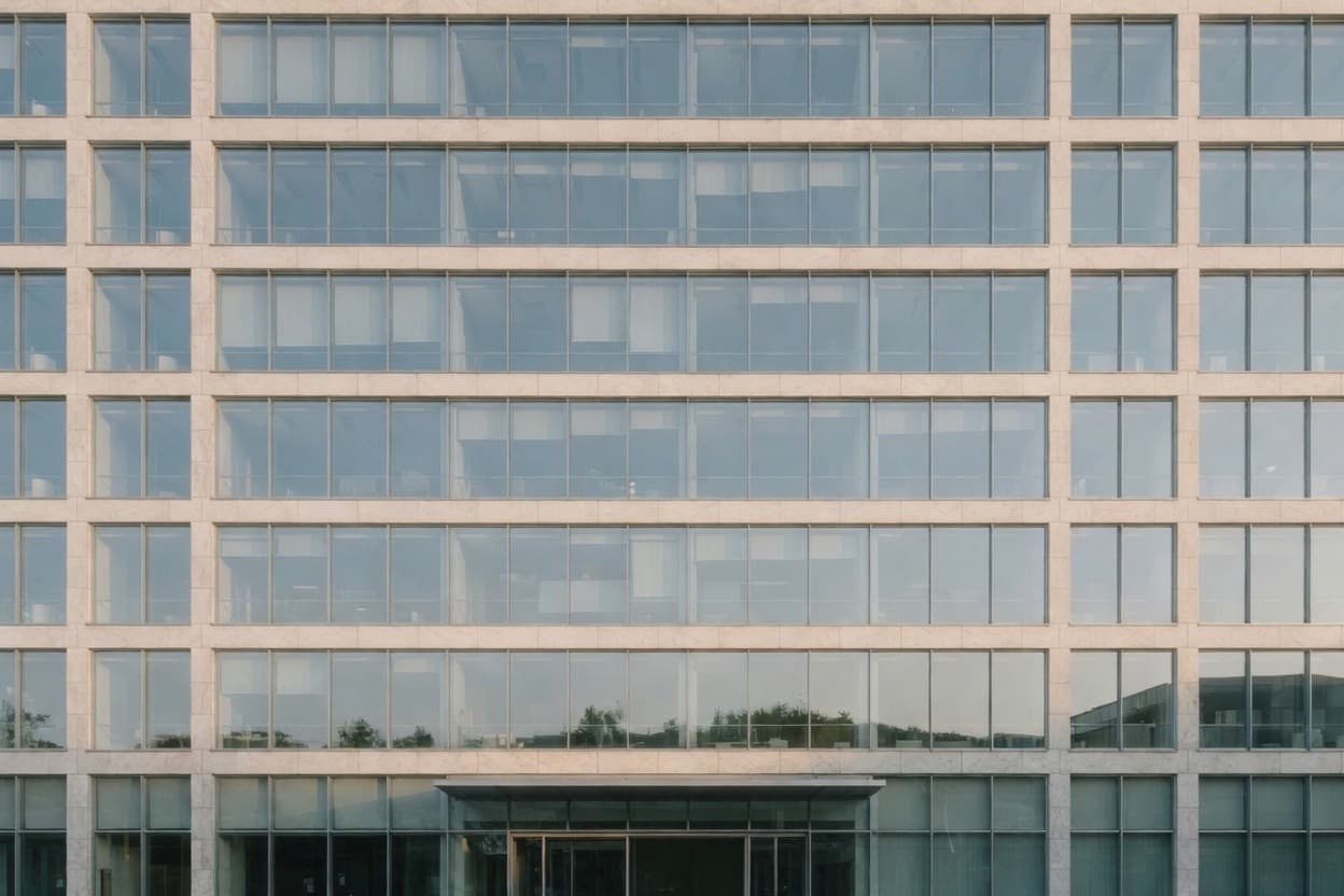 Office building in daylight. Not a property for sale and not a financed asset.